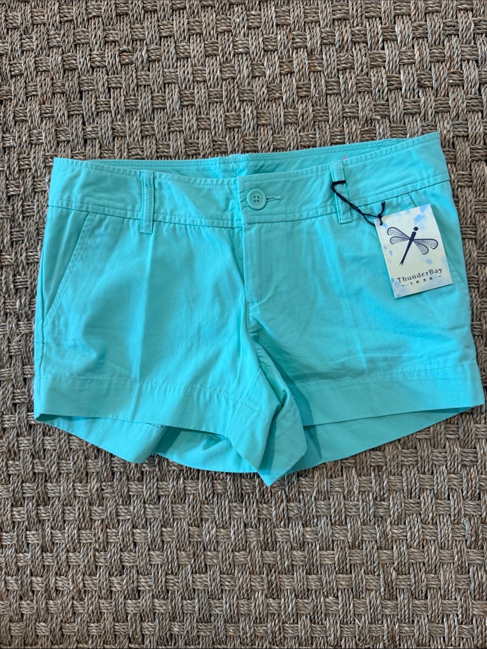 Turquoise Cotton Shorts size 4 NWT